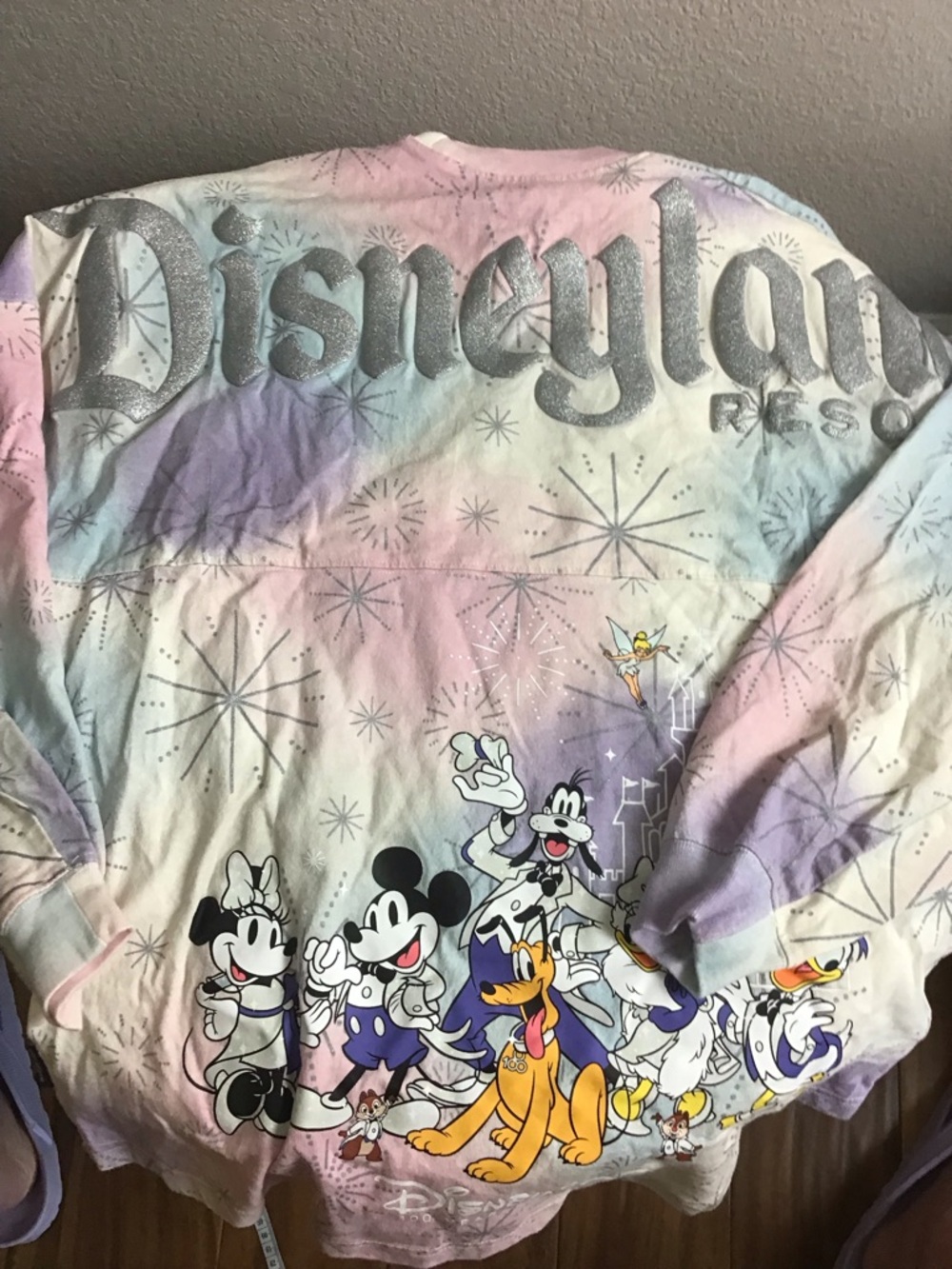 Spirit Jersey 100 Years Disneyland Resort Pastel Tye Dye Silver Mickey & Friends - Picture 8 of 10